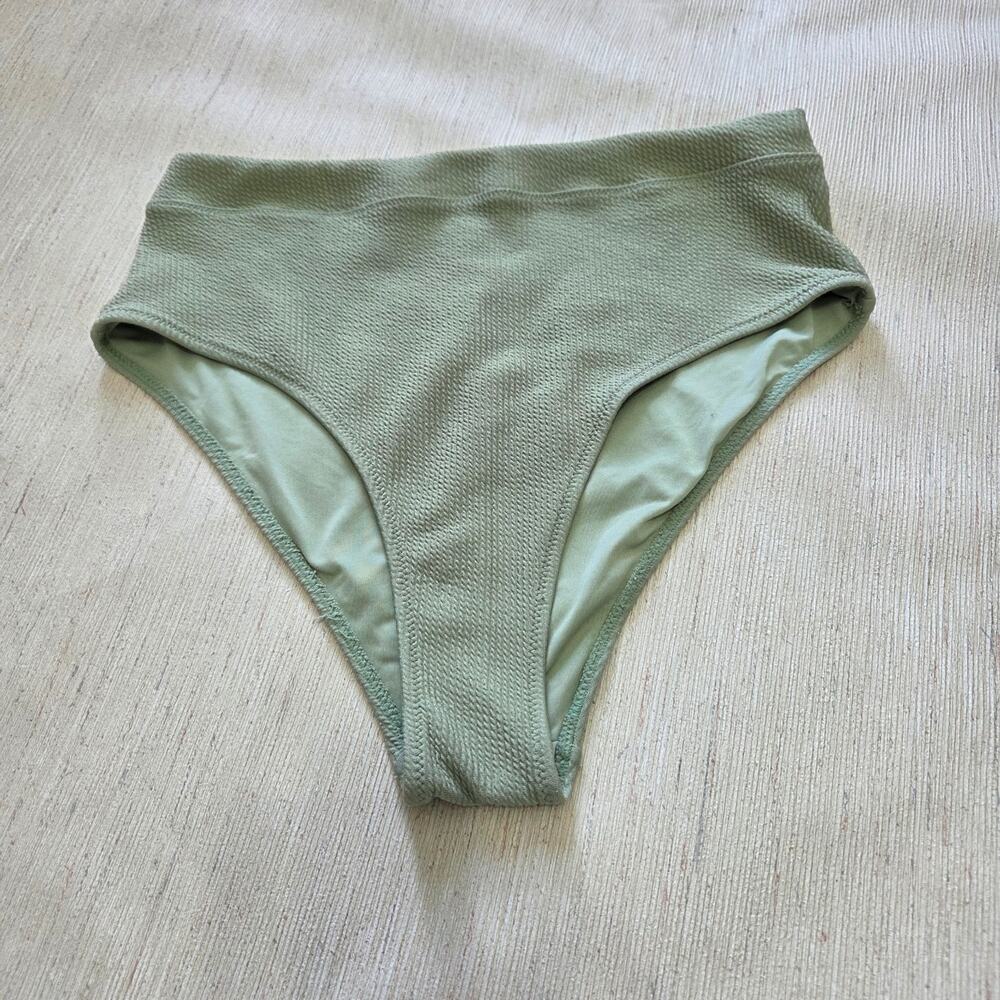 H & M Green Swimsuit Bikini Bottom Women's size 10